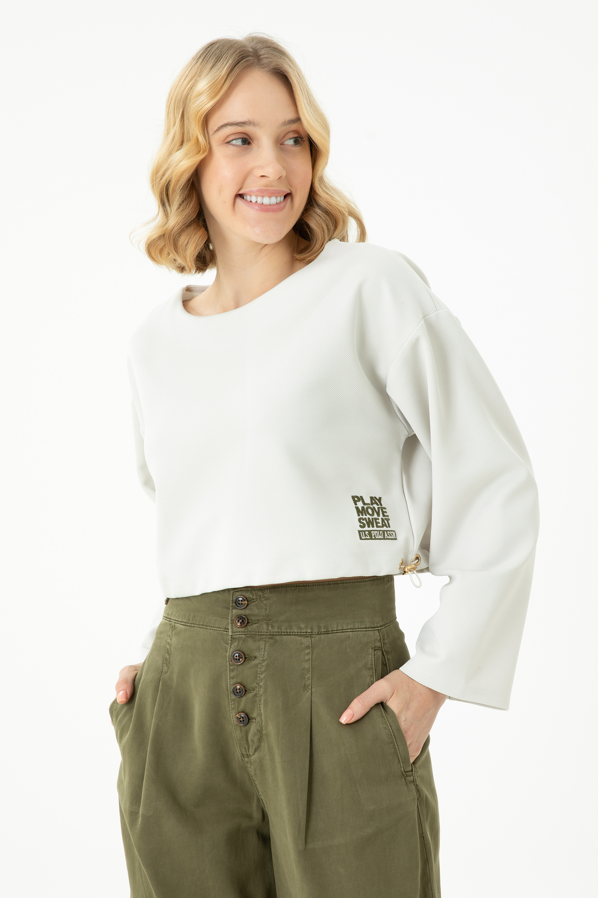 

Свитшот женский U.S. POLO Assn. G082SZ0820NADINE бежевый M, G082SZ0820NADINE
