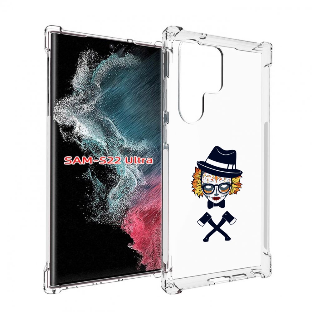 

Чехол MyPads девушка в маске с топорами рисунок для Samsung Galaxy S23 Ultra, Прозрачный, Tocco