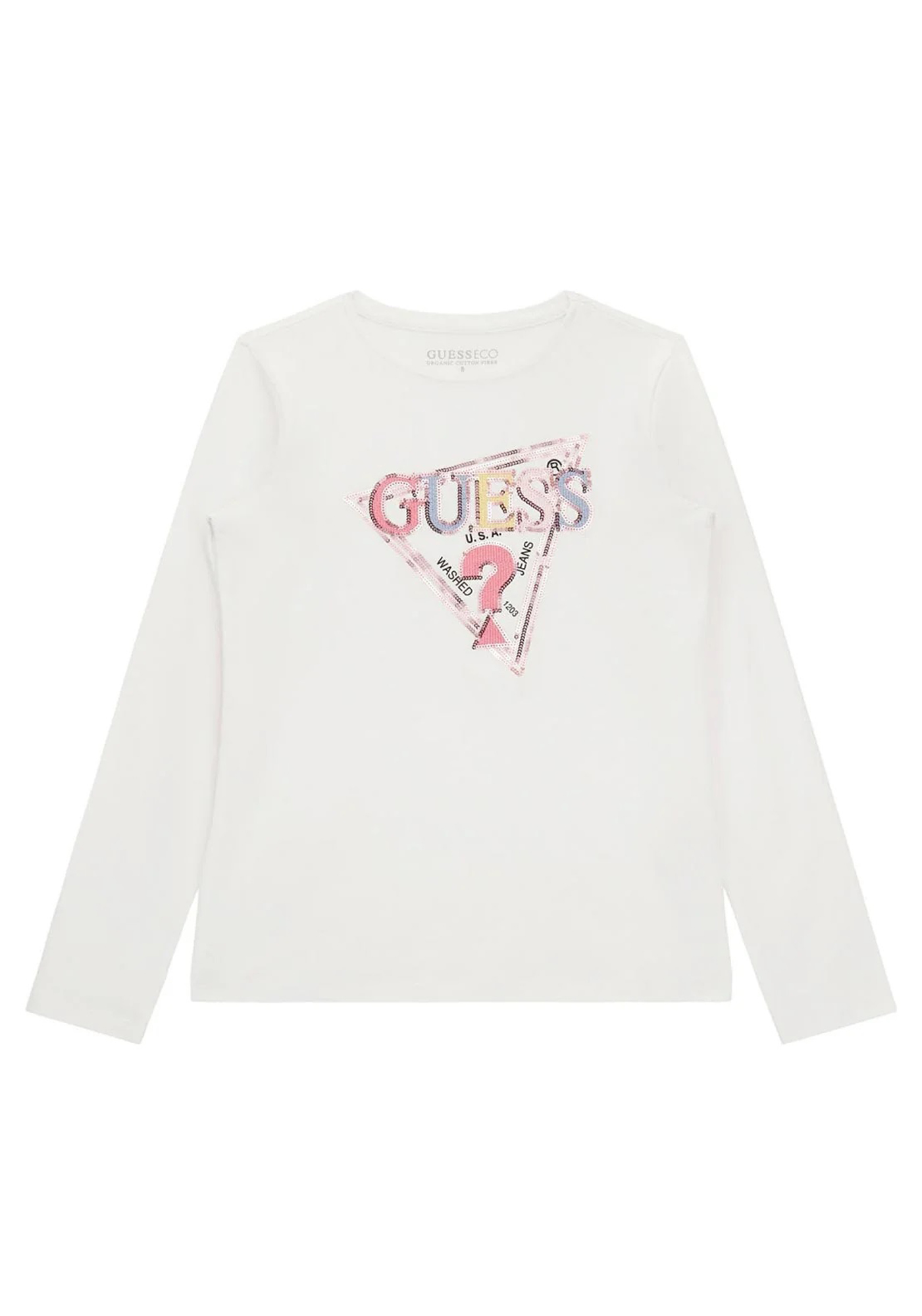 Лонгслив детский для девочек Guess J4YI05K6YW4 белый 14 2599₽