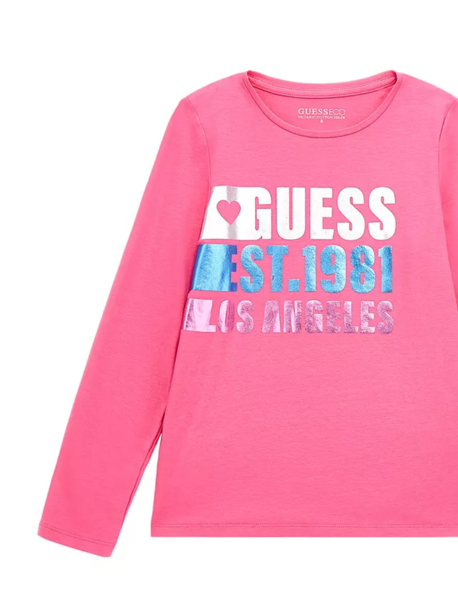 

Лонгслив детский для девочек Guess J4YI01K6YW4 розовый 16, J4YI01K6YW4