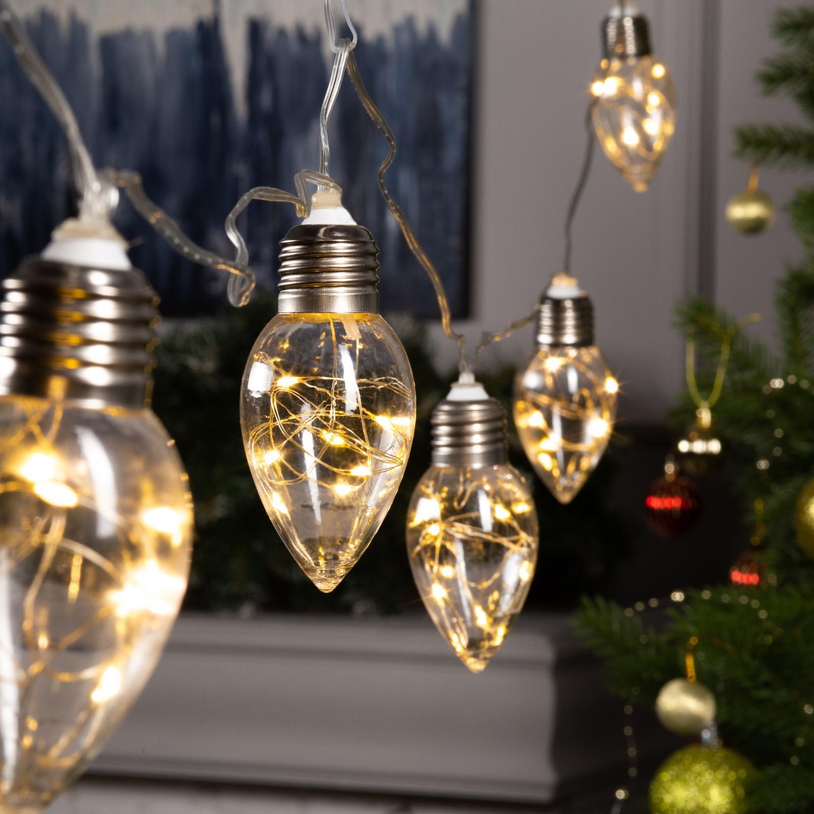 

Световая гирлянда новогодняя Luazon Lighting Лампочки-капли 3 м белый теплый, Лампочки-капли