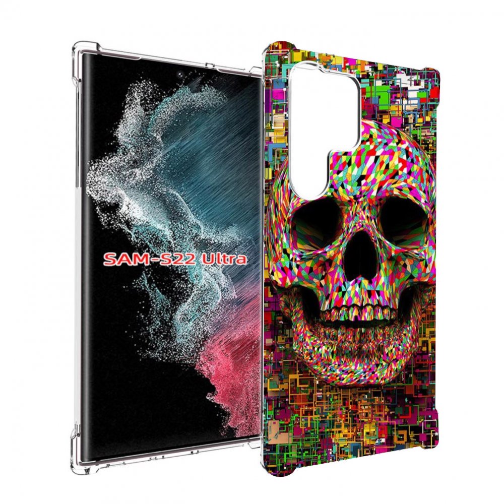 

Чехол MyPads череп красочные цвета для Samsung Galaxy S23 Ultra, Прозрачный, Tocco