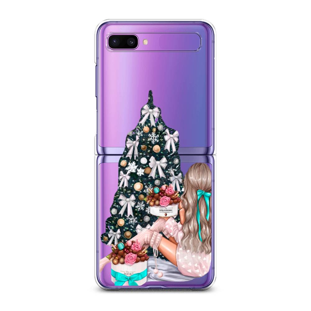 

Чехол на Samsung Galaxy Z Flip 1 "New Year", Зеленый;бежевый;голубой, 2107150-5