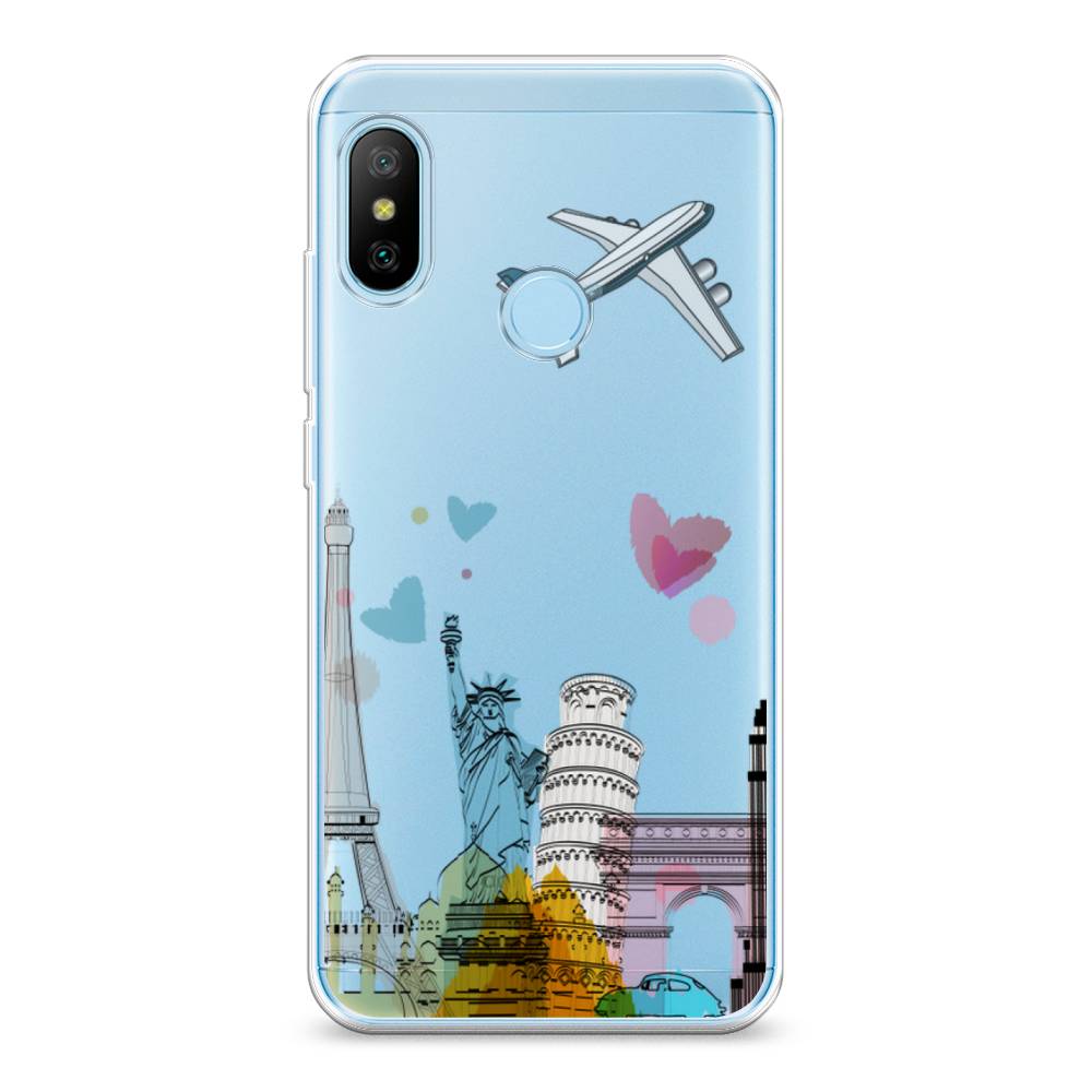 

Чехол Awog на Xiaomi A2 Lite/Redmi 6 Pro "Самолет путешествий", Разноцветный, 34050-10