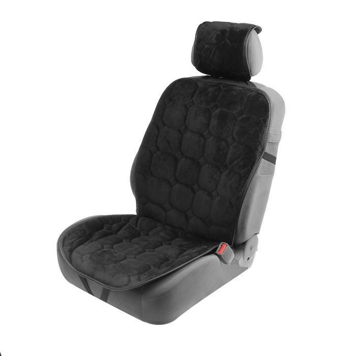 

Накидка на переднее сиденье авто 140x50 см, искусственный мех, черный