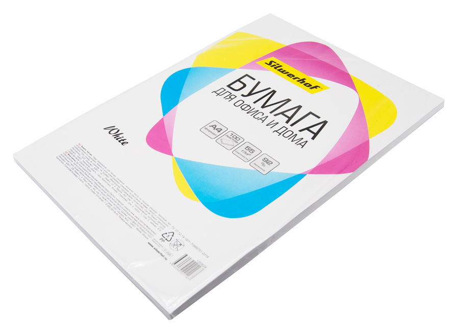 

Бумага Silwerhof 716001 A4 55г/м2 100 л, Белый