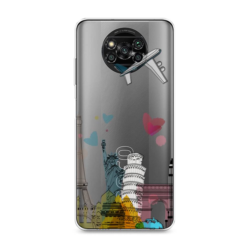 

Чехол Awog на Poco X3/X3 Pro "Самолет путешествий", Разноцветный, 310650-10