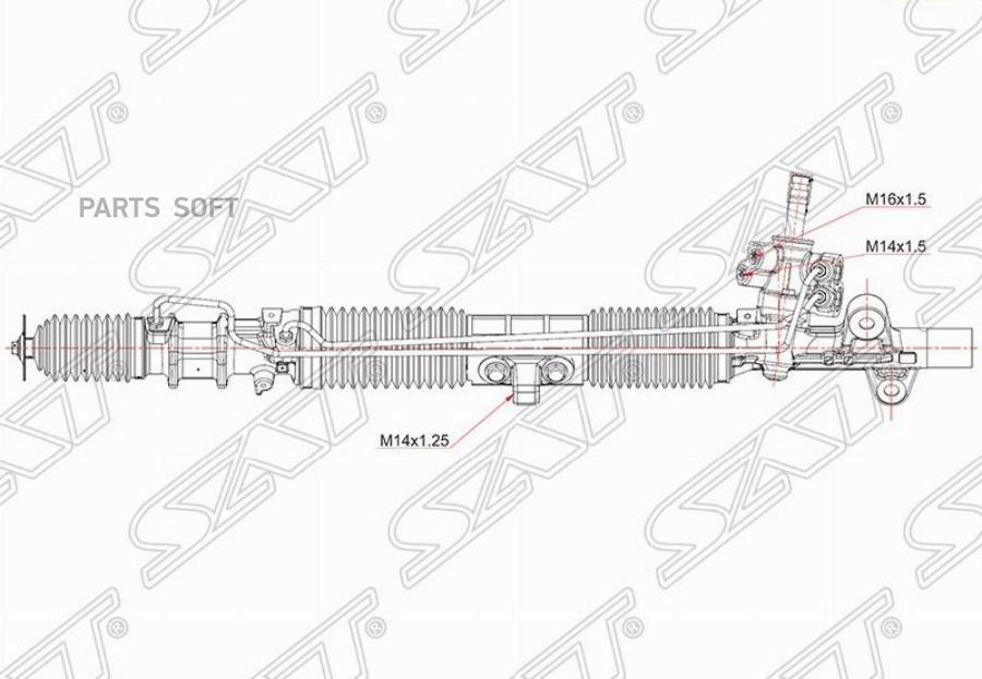 

SAT Рейка рулевая HONDA CR-V RD4L/RD5L LHD