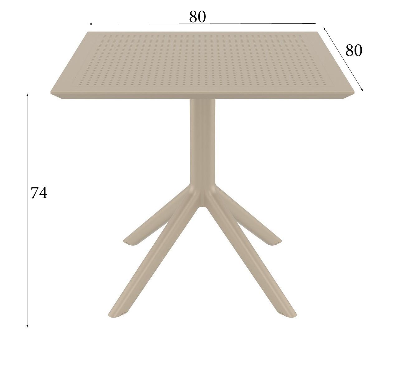 Обеденный стол Siesta exclusive Sky Table 80 садовый 80х80х74 см