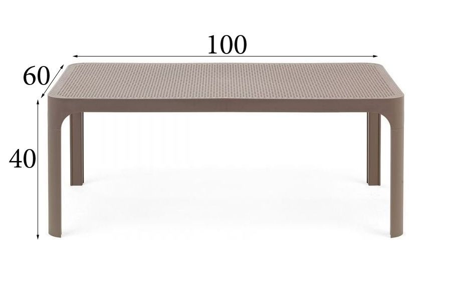 Журнальный стол Nardi Net Table 100 тортора 100х60х40 см