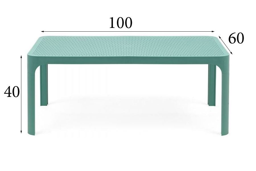 Журнальный стол Nardi Net Table 100 ментоловый 100х60х40 см