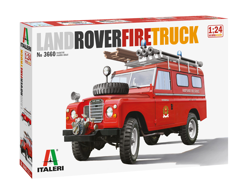 фото Сборная модель italeri 1/24 автомобиль land rover fire truck 3660