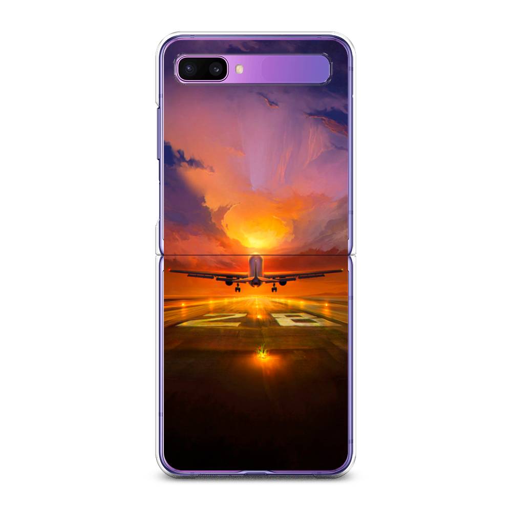 

Чехол на Samsung Galaxy Z Flip 1 "Самолет на посадке", Оранжевый;синий, 2107150-6