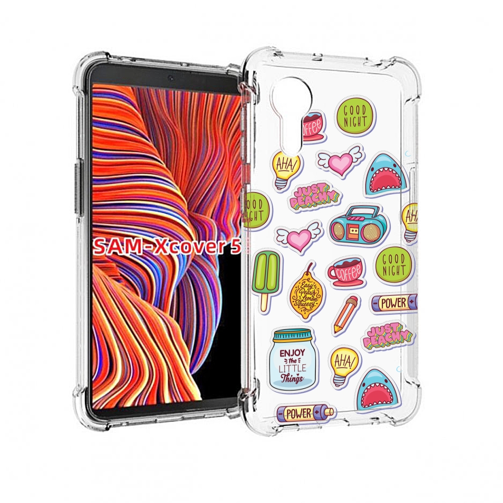 

Чехол MyPads стикер-пак для Samsung Galaxy Xcover 5, Прозрачный, Tocco
