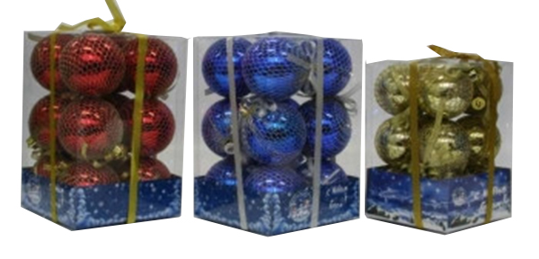 фото Набор шаров на ель snowmen е40326 6 см 12 шт. цвет в ассортименте