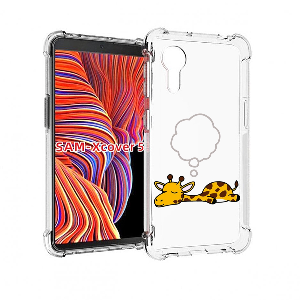 

Чехол MyPads спящий-жираф детский для Samsung Galaxy Xcover 5, Прозрачный, Tocco