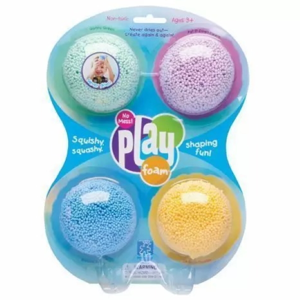 

Шариковый пластилин PlayFoam. Классик 4 шт. Learning Resources, Голубой;розовый;зеленый;оранжевый, PlayFoam. Классик