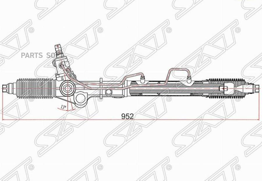 Рейка Рулевая Toyota Land Cruiser Prado 96-02 Lhd SAT ST4425060022