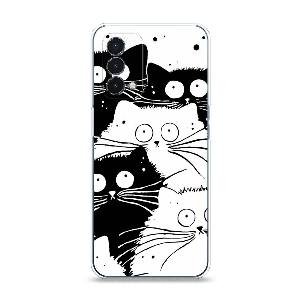 

Чехол Awog на OnePlus Nord N200 5G / ВанПлас Nord N200 5G "Коты черно-белые", Черный;белый, 152250-2