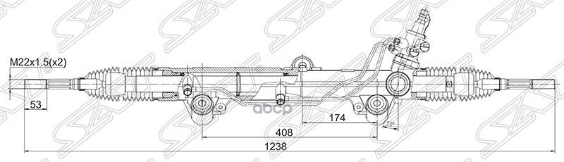 

SAT Рейка рулевая TOYOTA LAND CRUISER 200/SEQUOIA 07-/LEXUS LX570 07-