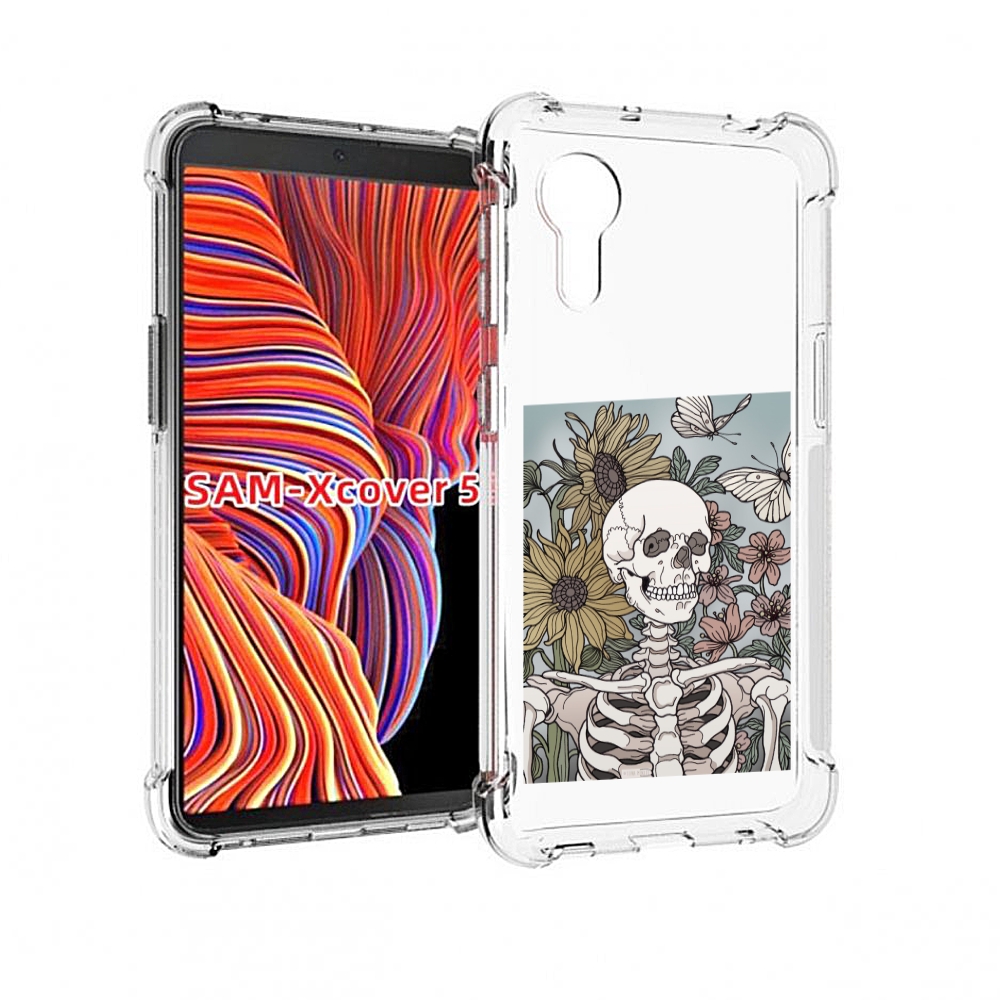 

Чехол MyPads скелетик с подсолнухами для Samsung Galaxy Xcover 5, Прозрачный, Tocco