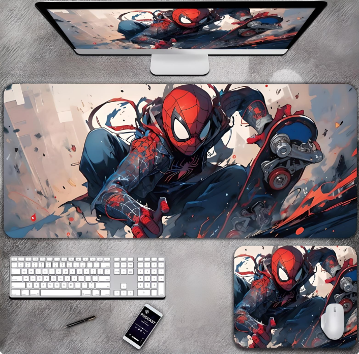 

Игровой коврик для мыши и клавиатуры NoBrand Spider-101 (ART-25), Разноцветный, Spider-101
