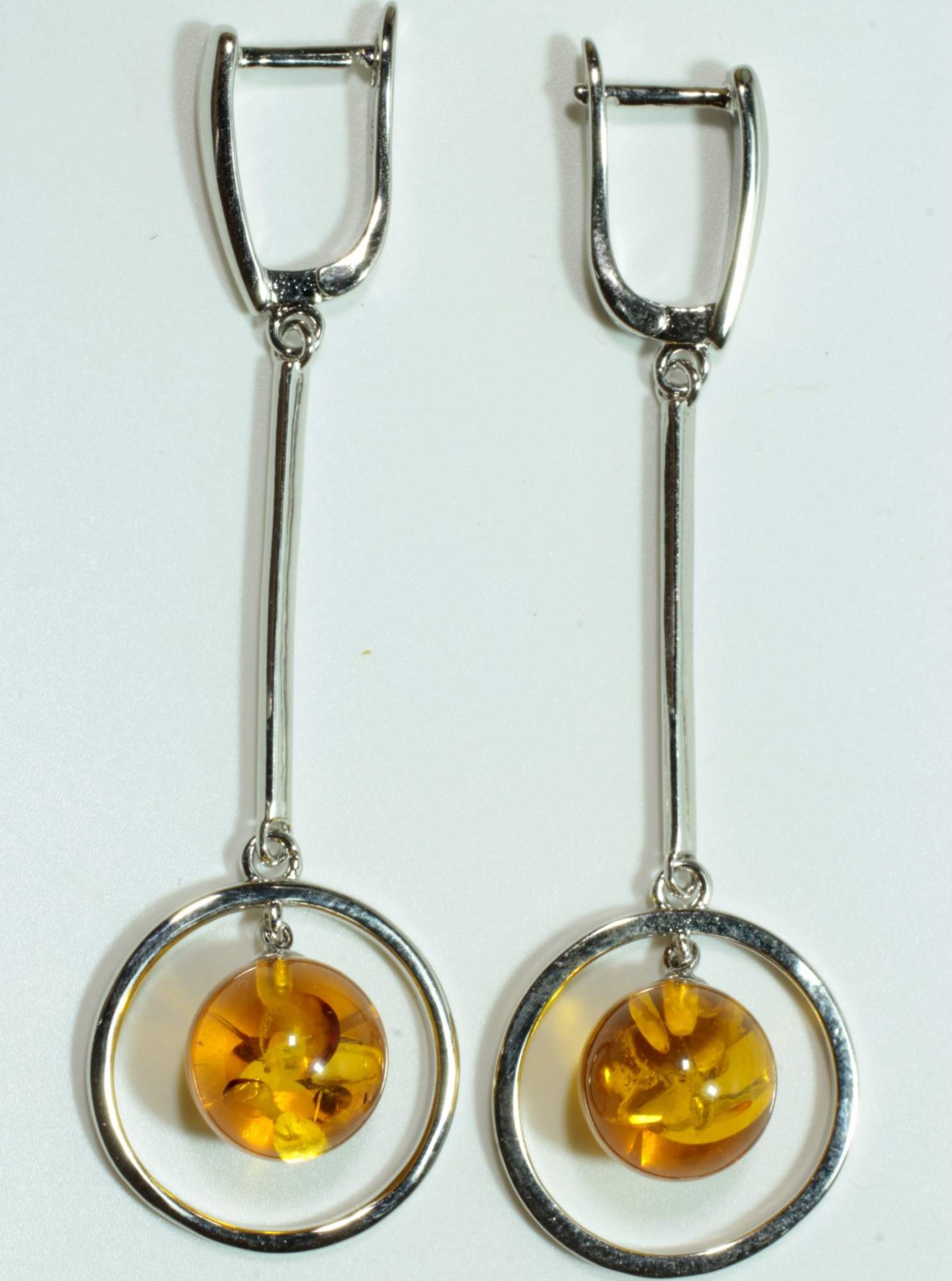 

Серьги подвески из бижутерного сплава T&Z_Mineral 450H_1, янтарь, 450H_1
