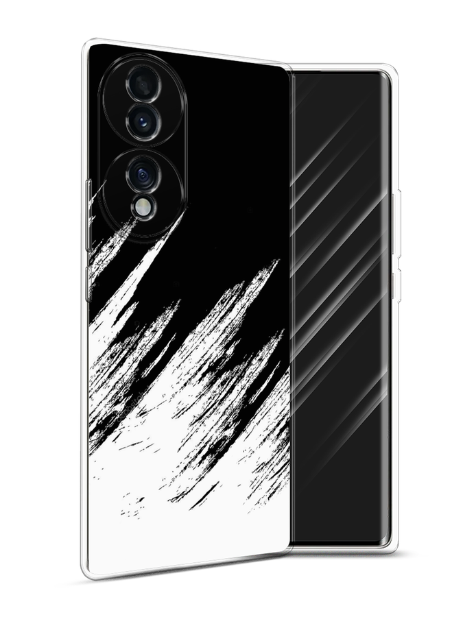

Чехол Awog на Honor 70 "Черно белые брызги", Разноцветный, 6108250-3