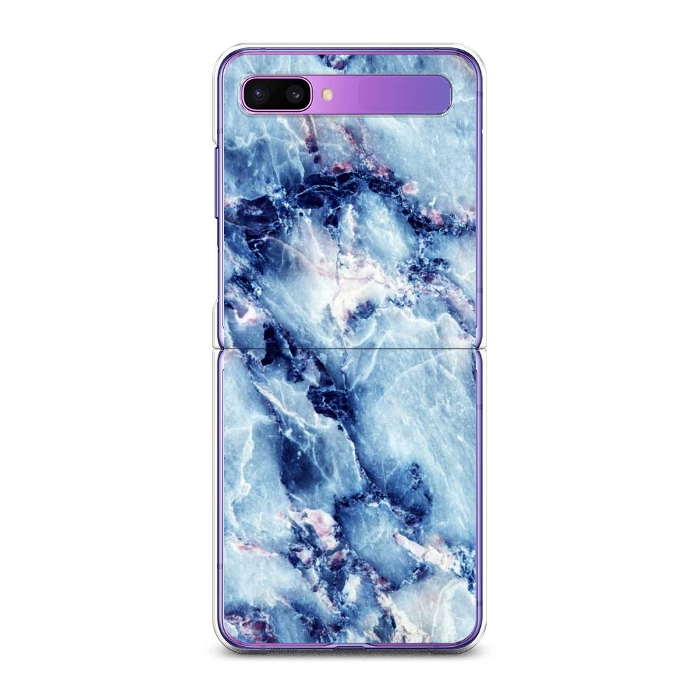 

Чехол на Samsung Galaxy Z Flip 1 "Мрамор с синими прожилками", Синий, 2107150-3