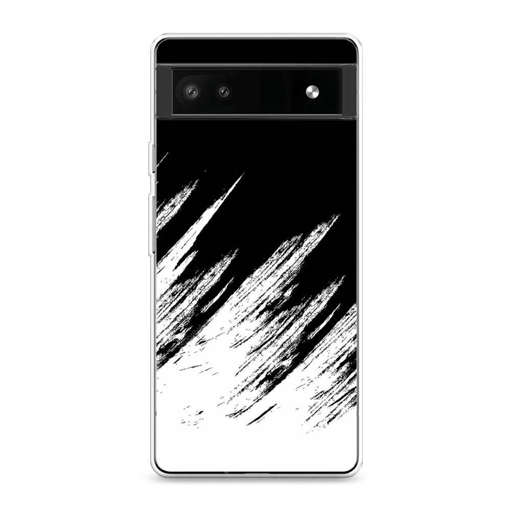 фото Силиконовый чехол "черно белые брызги" на google pixel 6a awog