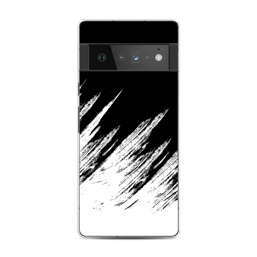 фото Силиконовый чехол "черно белые брызги" на google pixel 6 pro awog