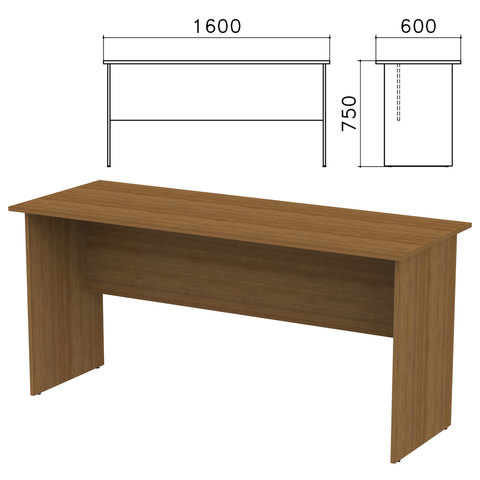 

Стол письменный "Канц", 1600х600х750 мм, цвет орех пирамидальный, СК20.9, СК20.9