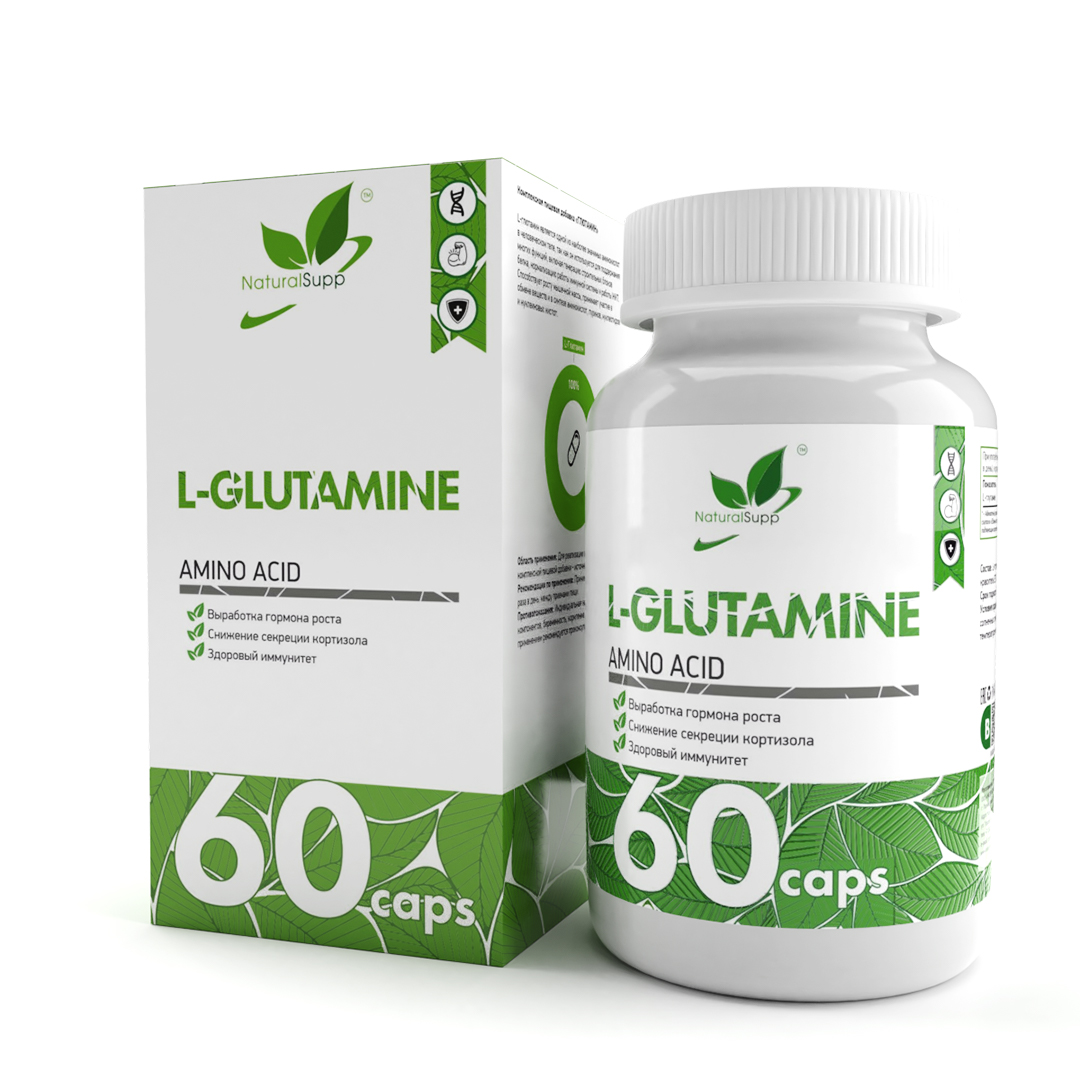 Купить L-Glutamine NaturalSupp, 60 капсул