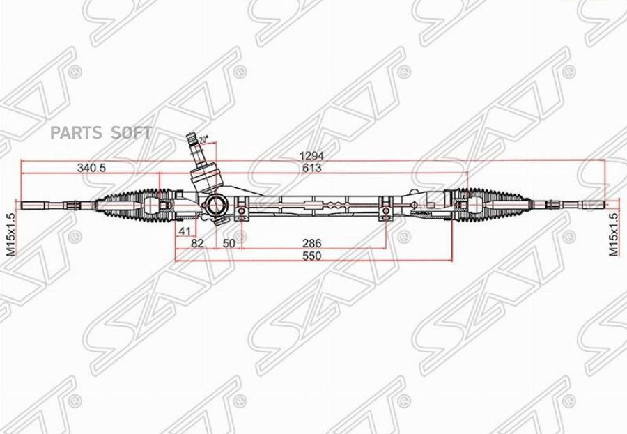 

SAT ST-4410A453 Рейка рулевая MITSUBISHI ASX 10-/OUTLANDER 12- LHD 1шт