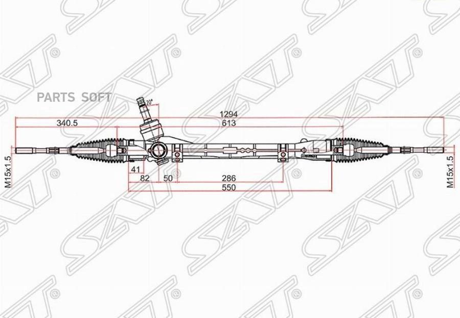 SAT ST-4410A453 Рейка рулевая MITSUBISHI ASX 10-/OUTLANDER 12- LHD 1шт