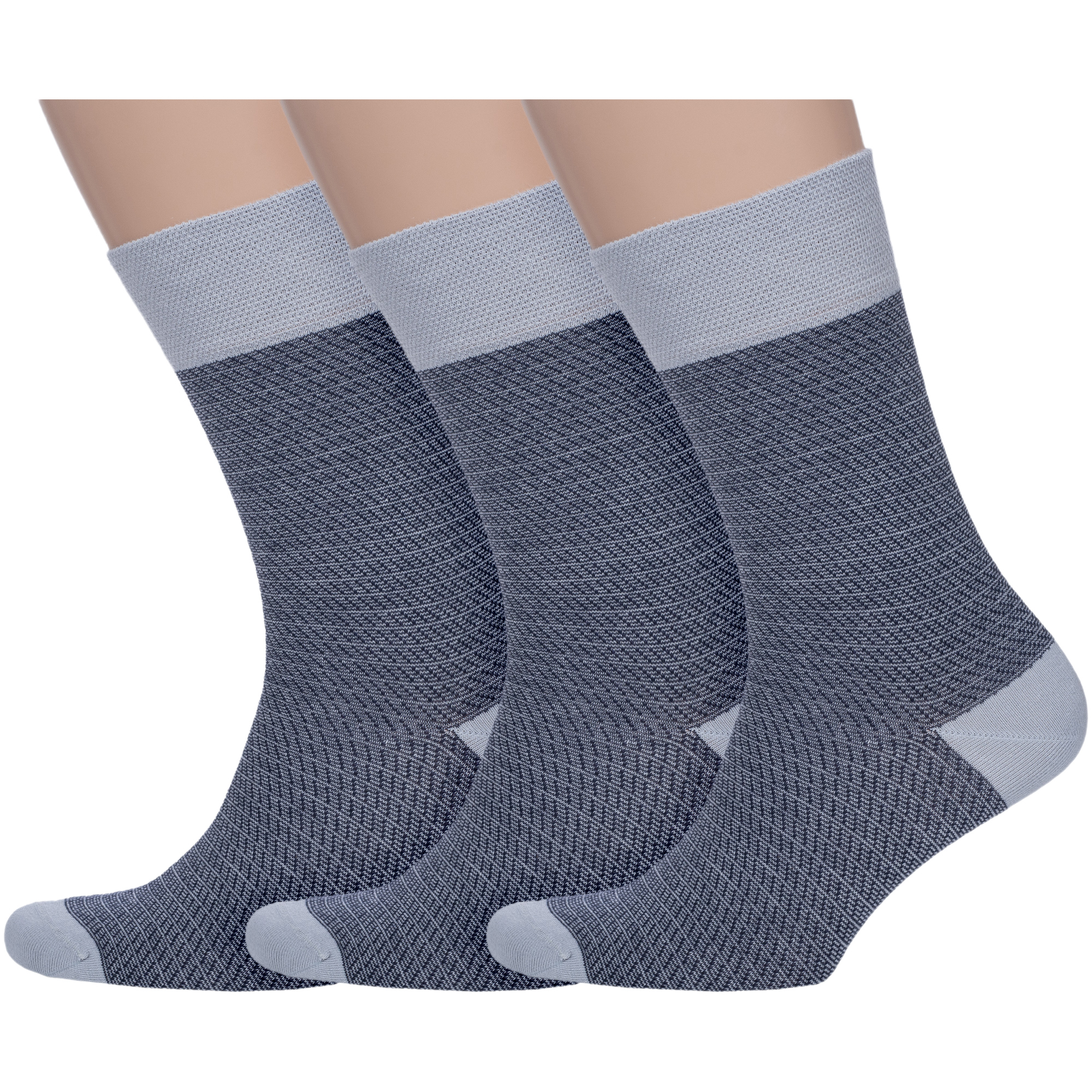 Комплект носков мужских АКОС 3-F41 серых 27-29