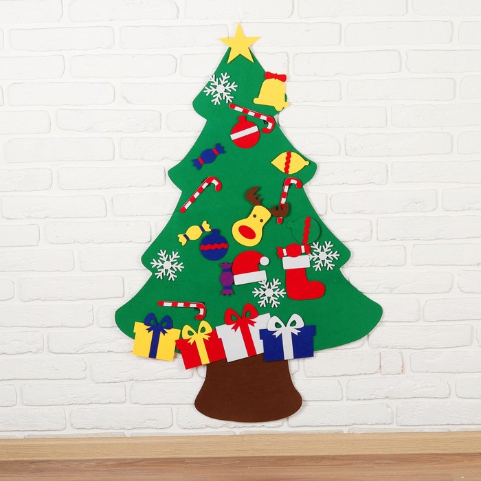 

Набор для творчества елочка, украшения на липучках, размер 95x70 см