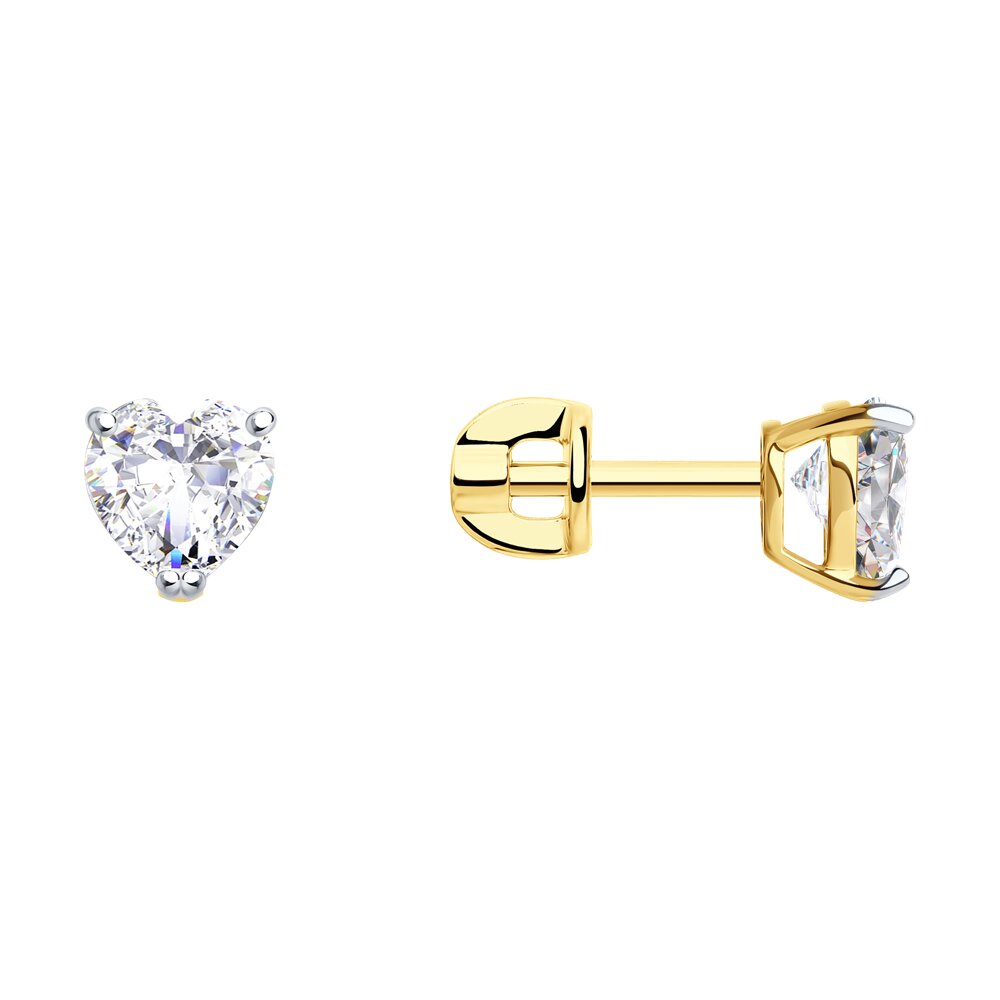 

Серьги из желтого золота SOKOLOV 026924, фианит, 026924-2