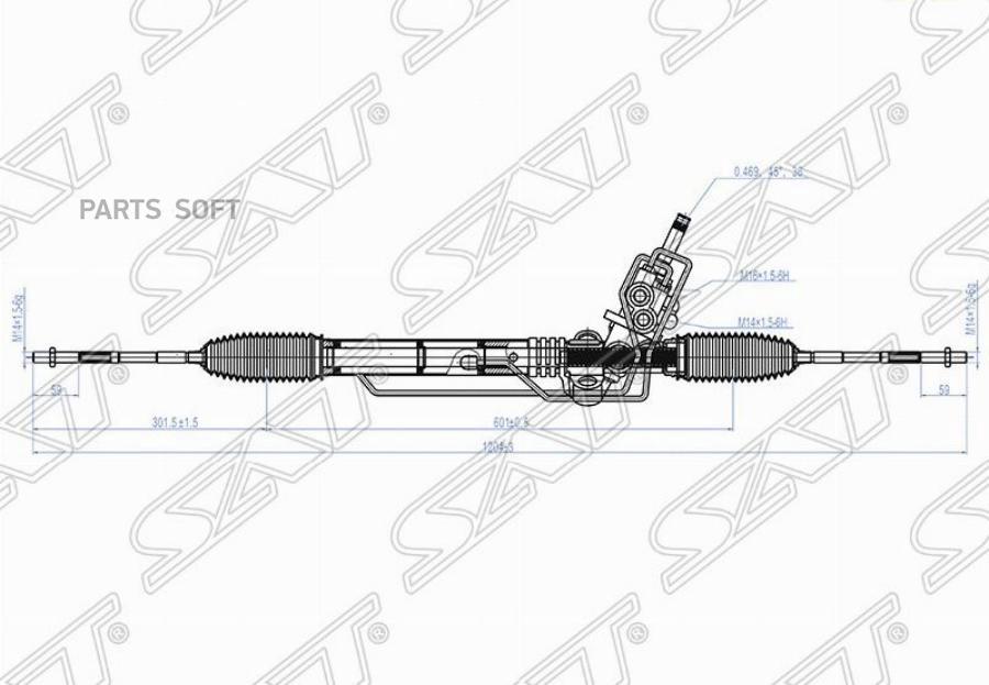 SAT Рейка рулевая SUBARU IMPREZA G12 07-/LEGACY B13 03-09 LHD