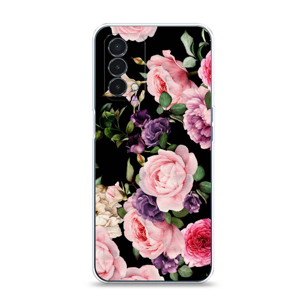 

Чехол Awog на OnePlus Nord N200 5G / ВанПлас Nord N200 5G "Пионы на черном", Черный;розовый;зеленый, 152250-8