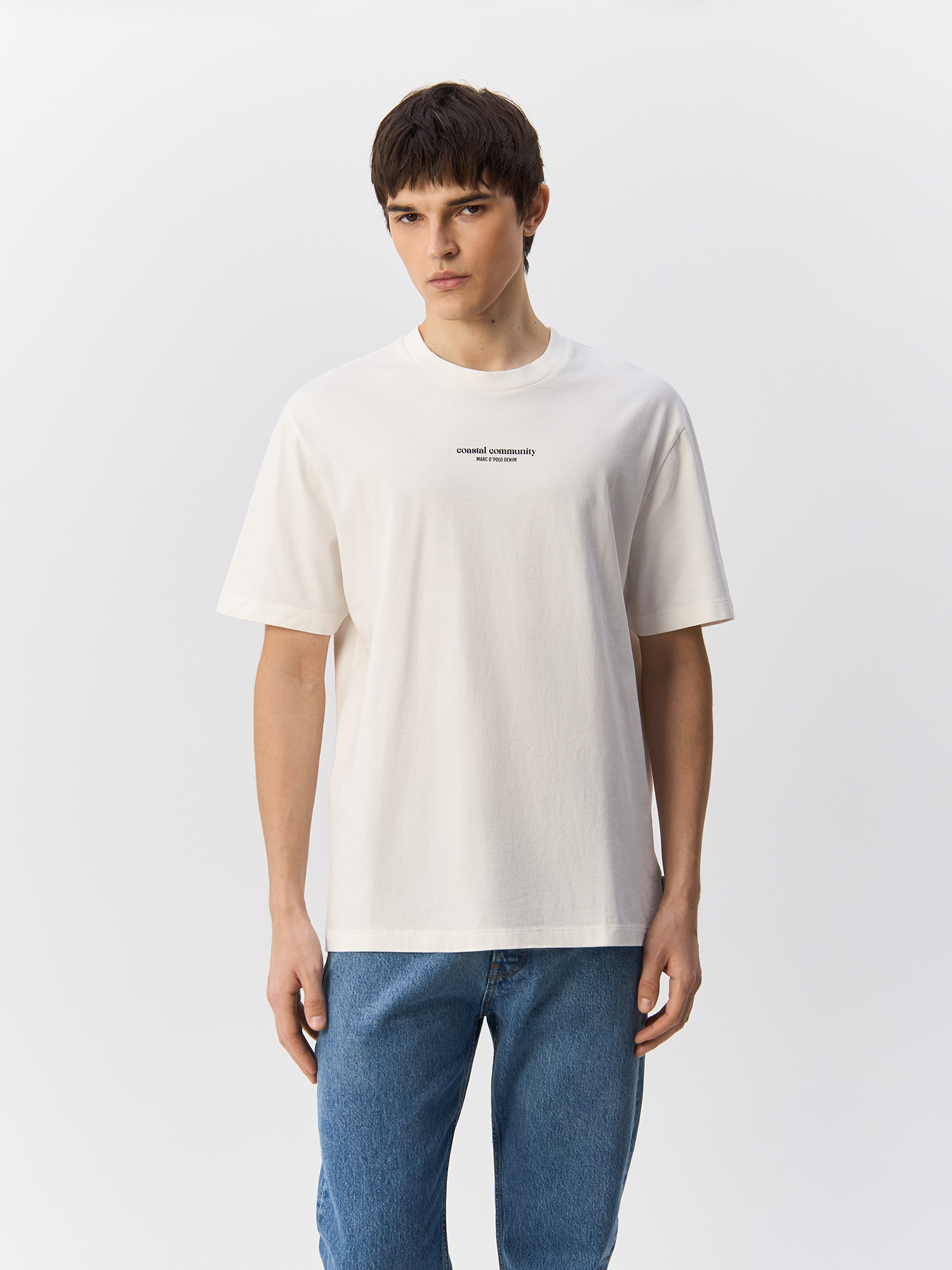 

Футболка мужская Marc O’Polo Denim 5000005155 бежевая M, Бежевый, 5000005155