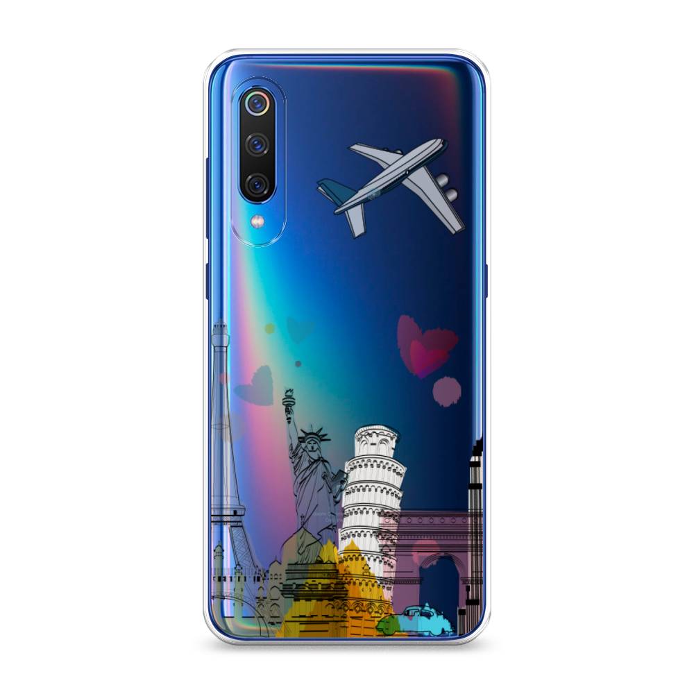 

Чехол Awog на Xiaomi Mi 9 "Самолет путешествий", Разноцветный, 34850-10