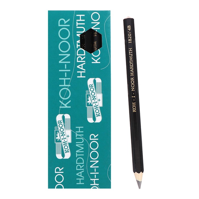 

Карандаш утолщенный чернографитный 5.6 мм, Koh-I-Noor Jumbo Black Star 1820 4B, L=175 мм