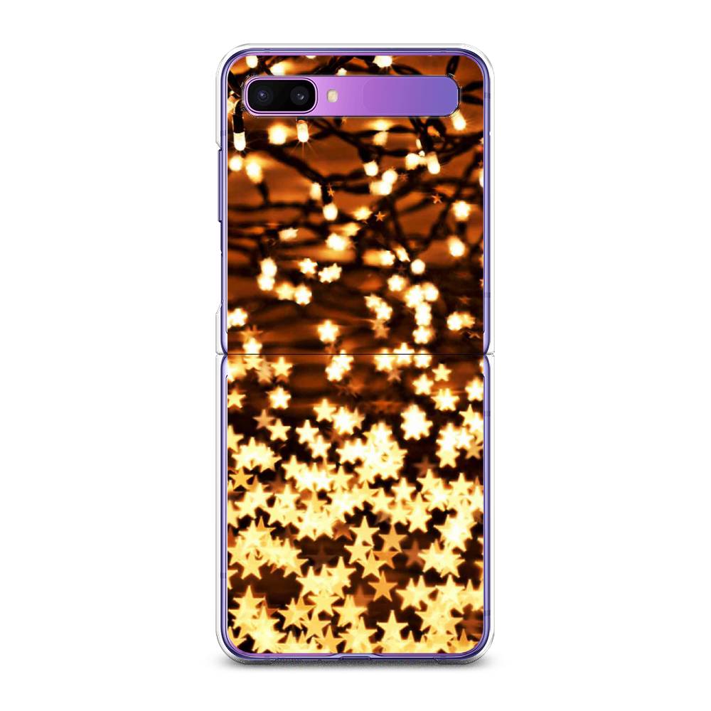 

Чехол на Samsung Galaxy Z Flip 1 "Новогодняя гирлянда", Золотистый, 2107150-5