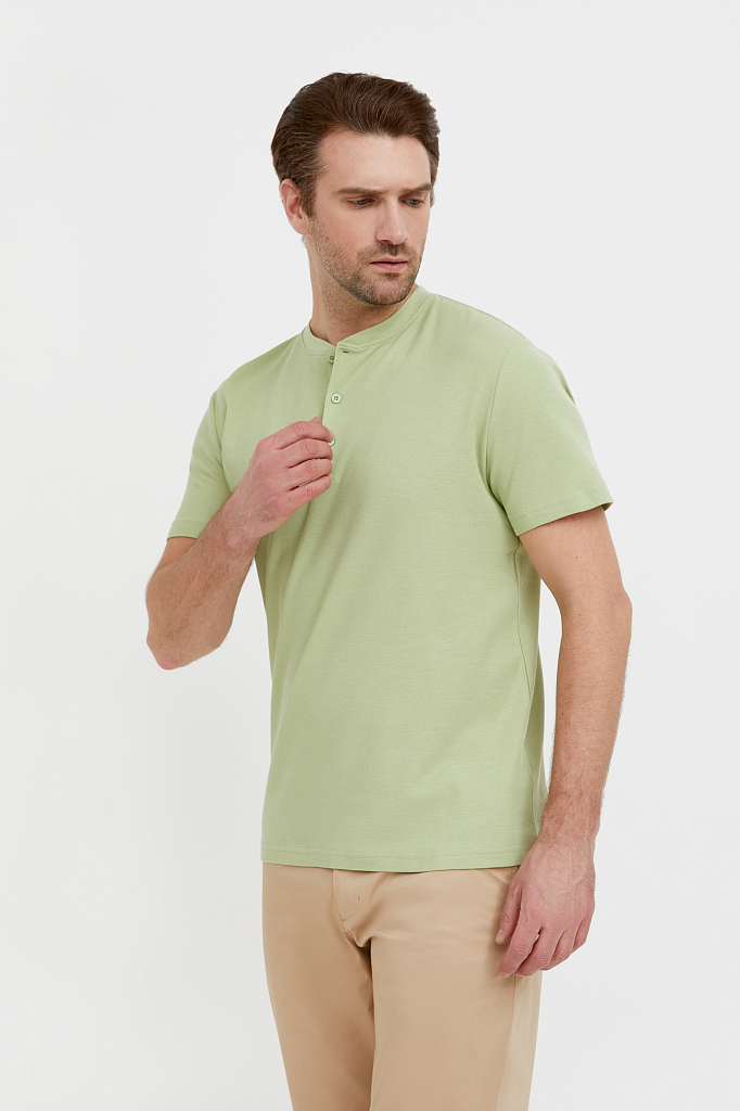 

Футболка-поло мужская BAS-20007 Finn Flare зеленая XL, BAS-20007