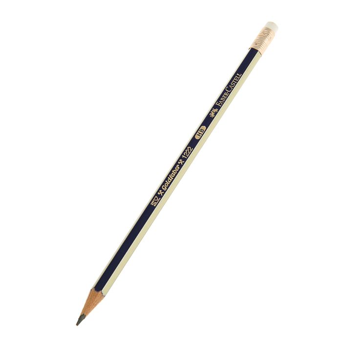 

Карандаш чёрнографитный Faber-Castell профессиональный, Goldfaber 1222 HB, с ластиком, GOLDFABER