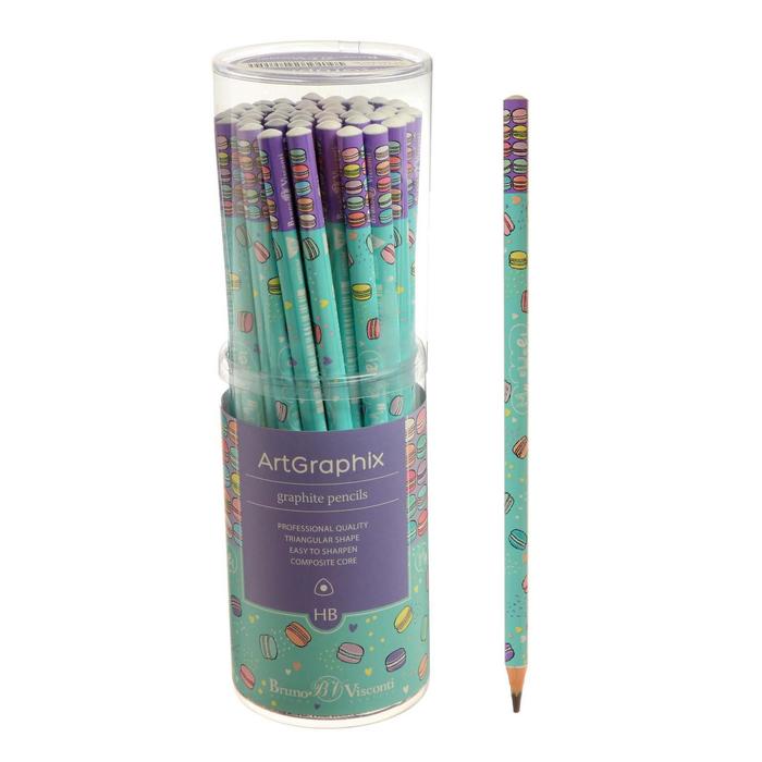 

Карандаш чернографитный ArtGraphix Zefir My Sweet "Mакаруны", НВ, пластиковый корпус