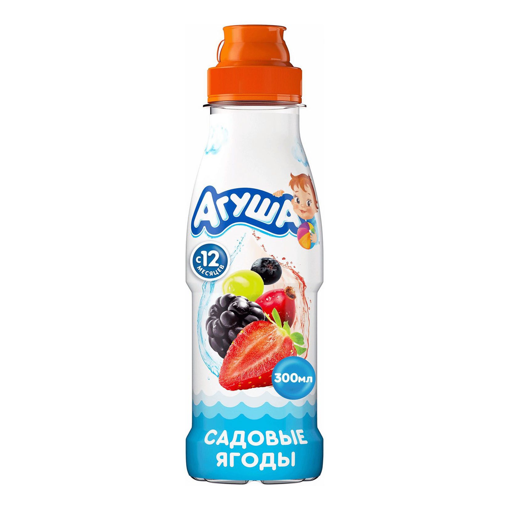 Напиток сокосодержащий детский Агуша ягоды садовые с 12 месяцев 300 мл