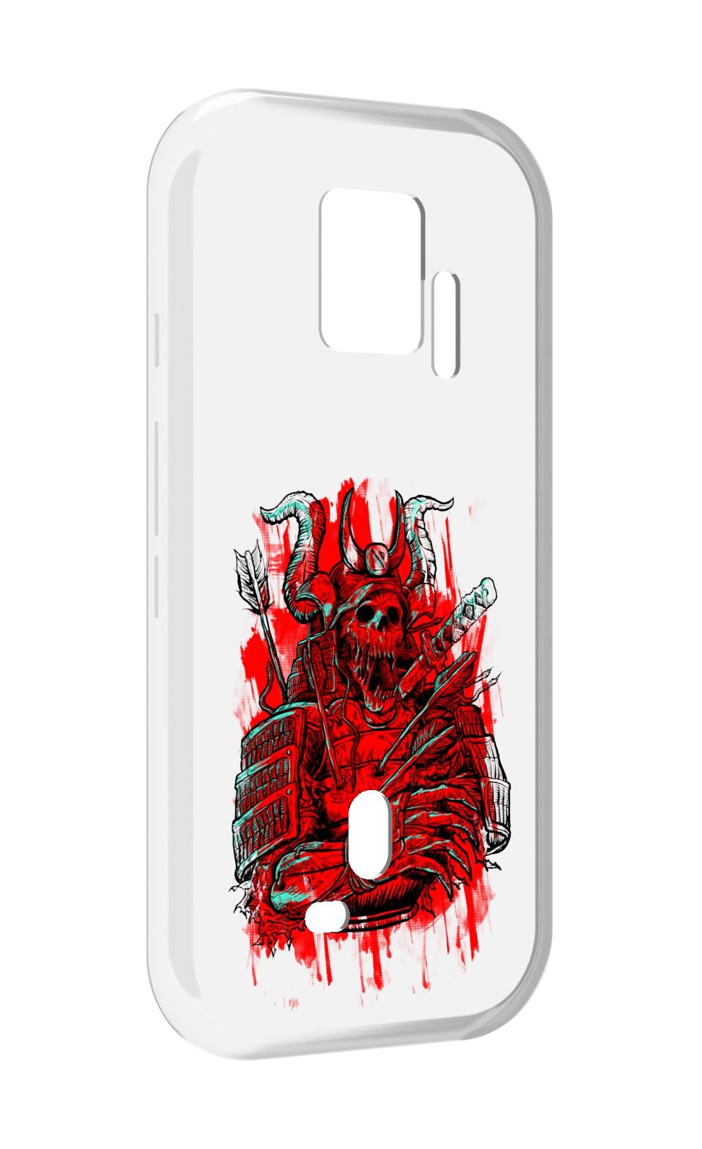 Чехол MyPads красный скелет воин для ZTE Nubia Red Magic 7S Pro
