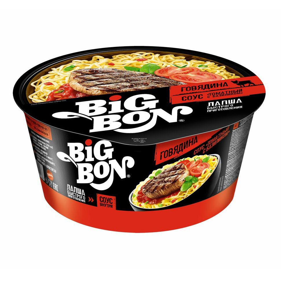 Лапша Big Bon с говядиной 85 г